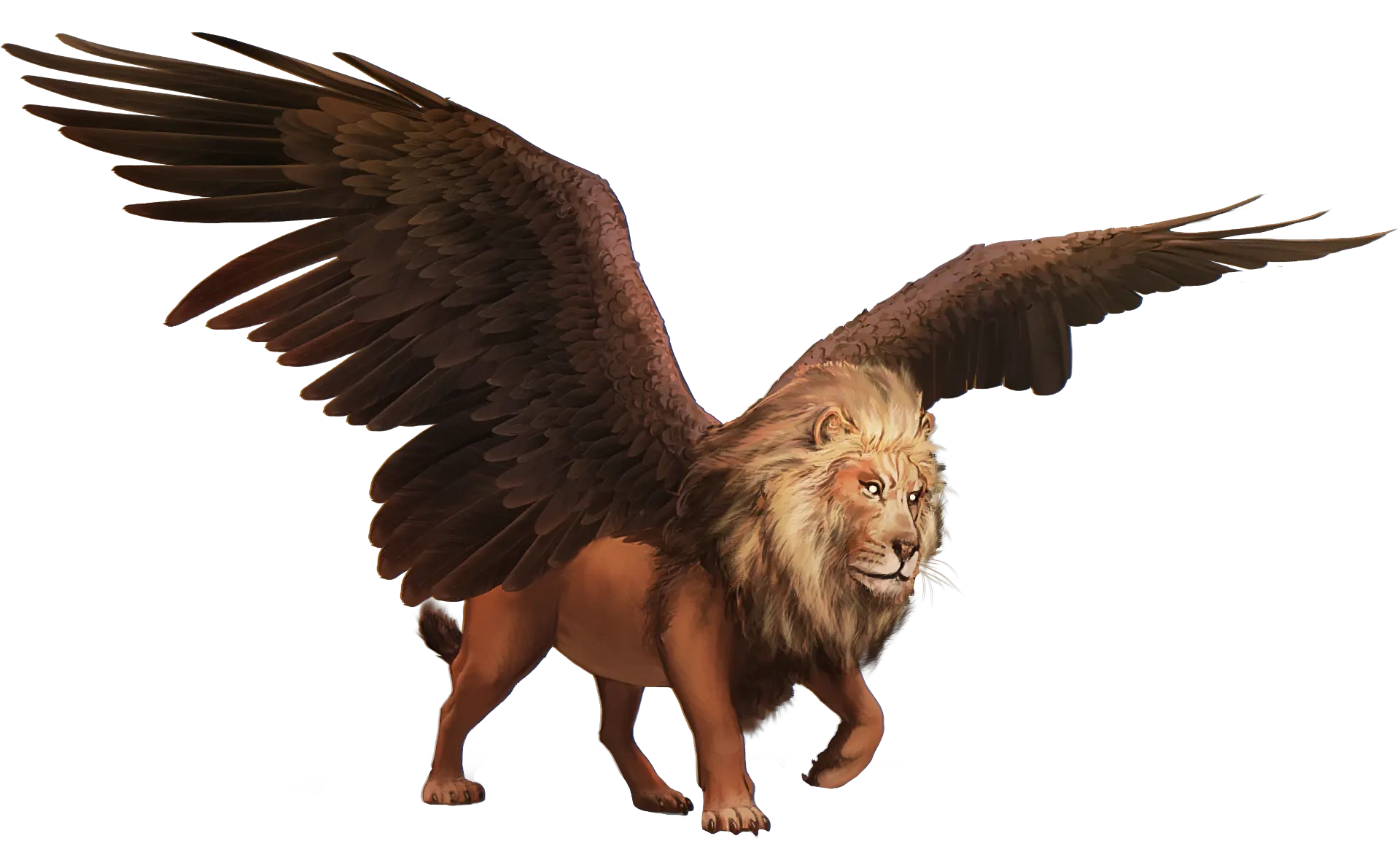 Lion with Eagle Wings - Before